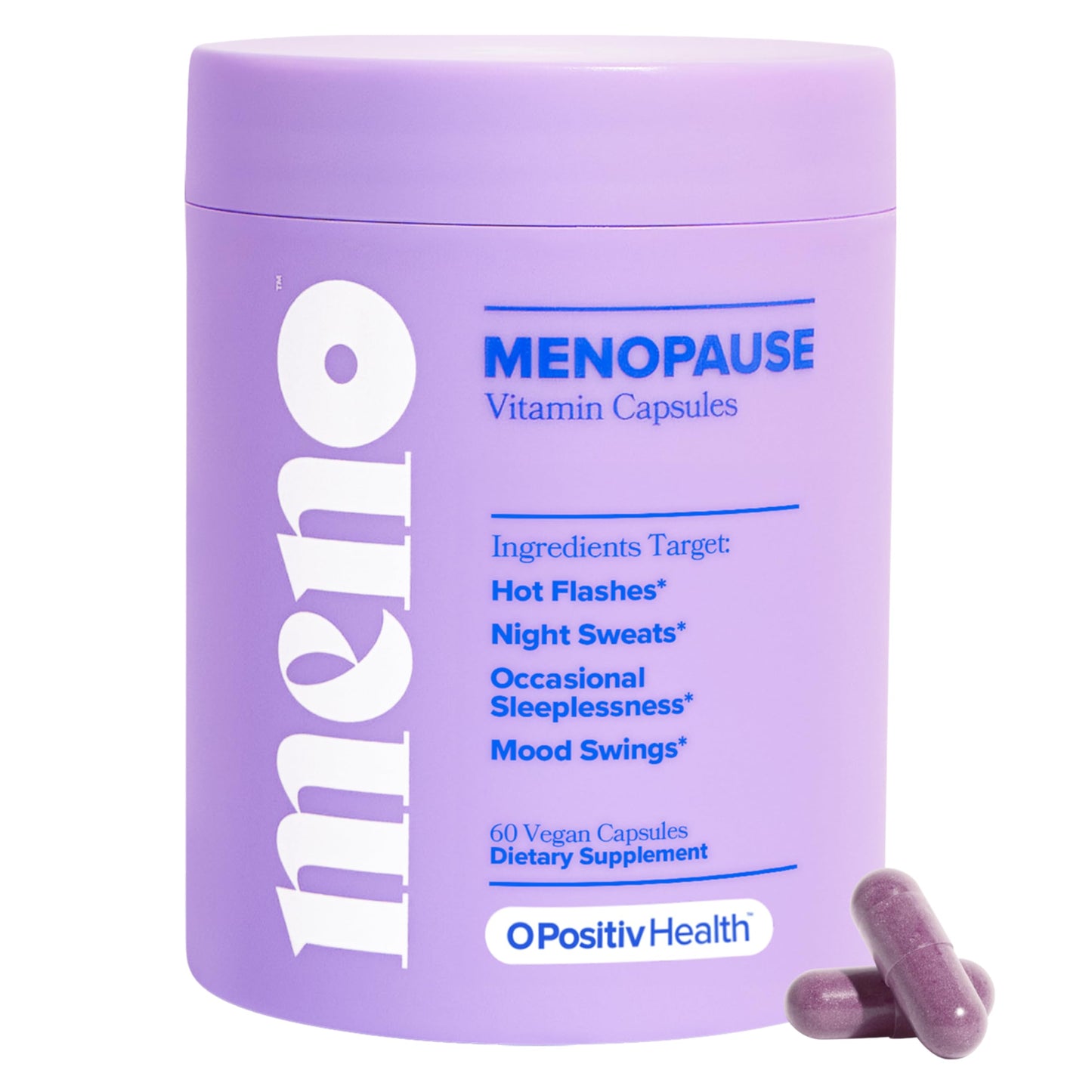 MENO Vitamins for Menopause - Hormone-Free Menopause Supplement for Women - Black Cohosh & Ashwagandha KSM-66 - Helps Relieve Hot Flashes, Night Sweats, Mood Swings - 30 Servings (Pack of 1)