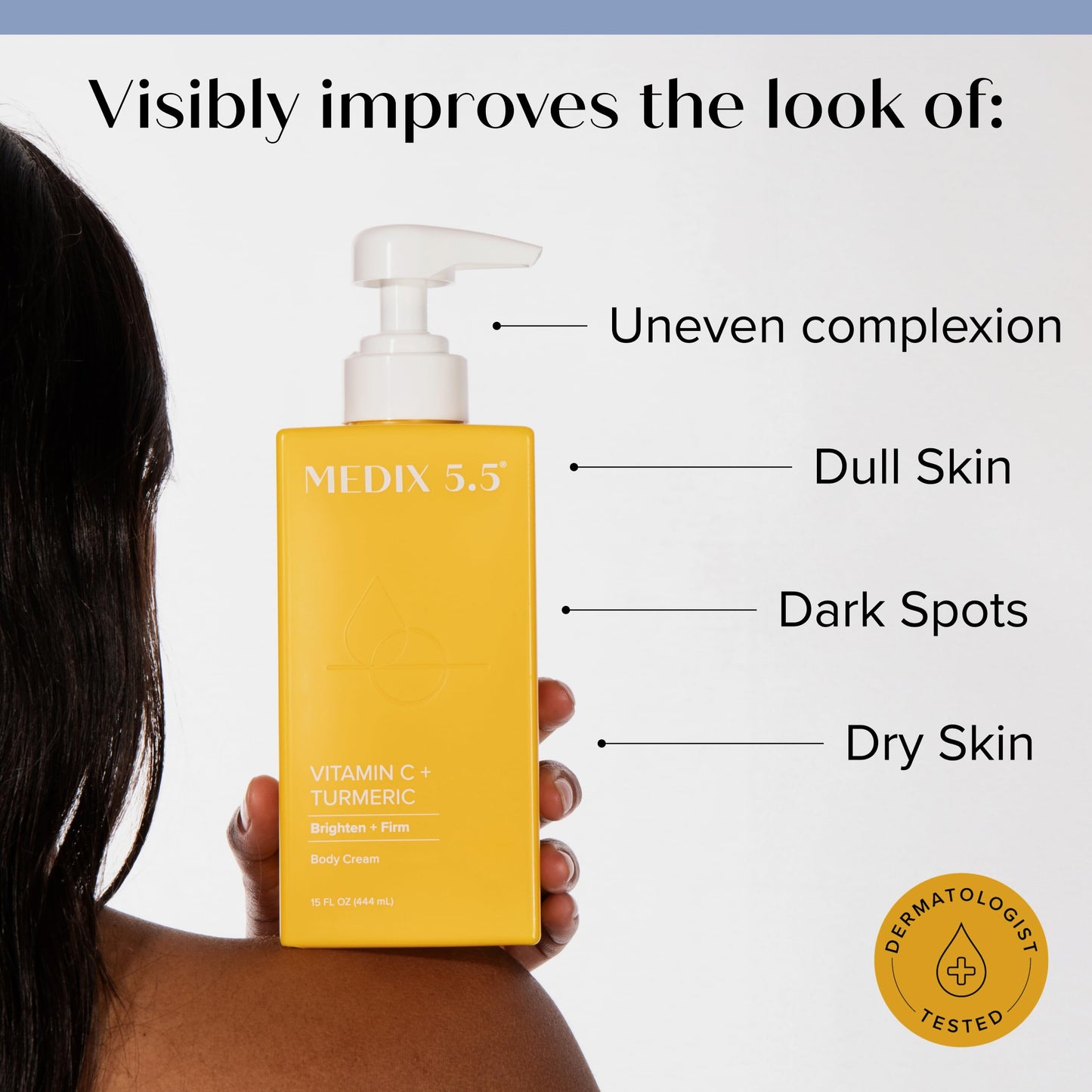 MEDIX Fragrance Free Firming Retinol Body Lotion + Brightening Vitamin C Cream 2pc Skin Care Set | Crepey Skin Care Treatment | Anti Aging Body Cream & Face Moisturizer For Crepe Skin & Dark Spots