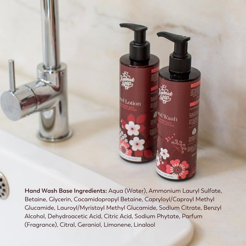 The Handmade Soap Company Hand Wash, Coriander Seed, Geranium, & Vetiver Liquid Hand Soap, Natural Liquid Soap, Moisturizing Hand Soap, Cruelty Free & Vegan Hand Soap, 8.5fl oz