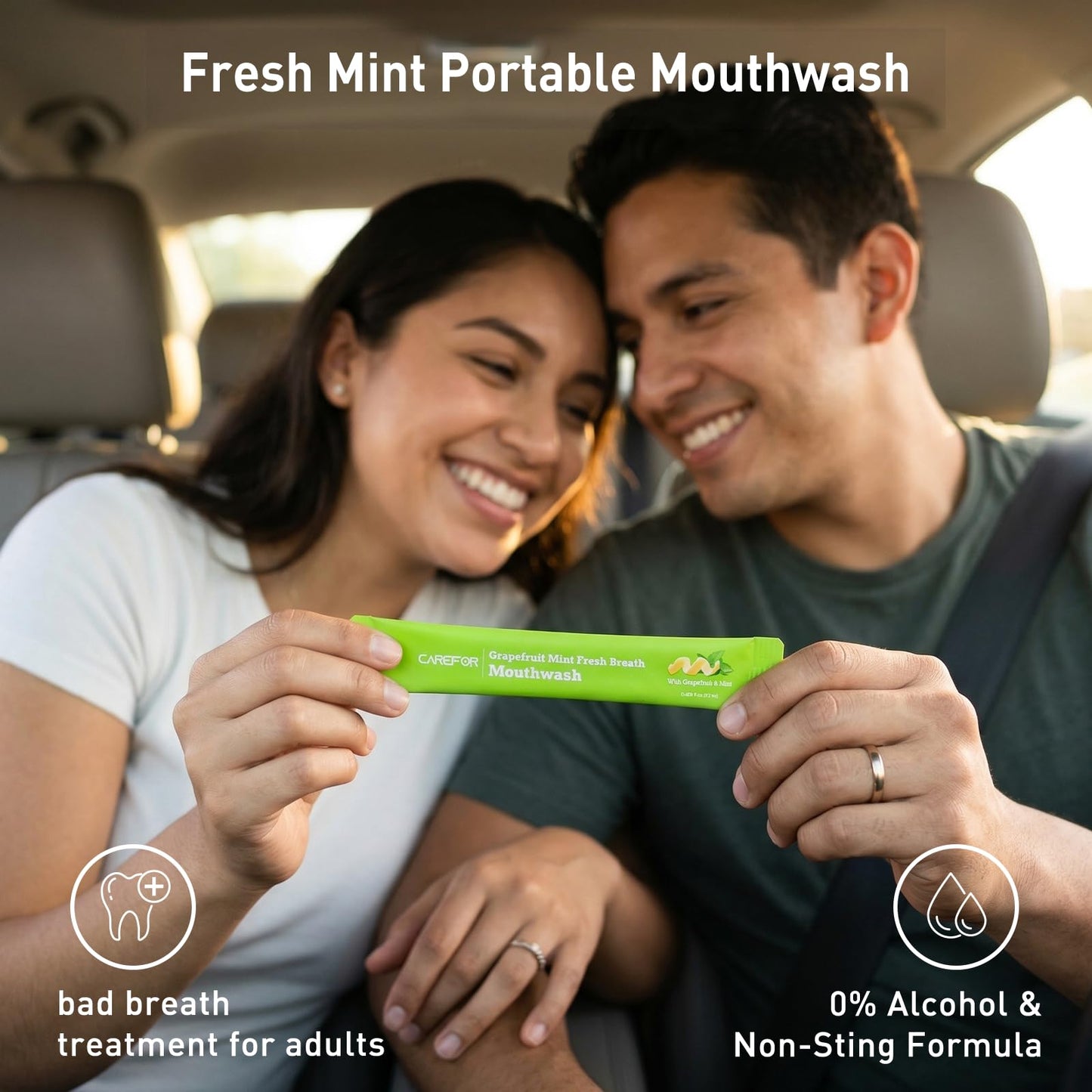 Travel Size Mouthwash Alcohol-Free Gentle Mini Individual Portable 20 Packs