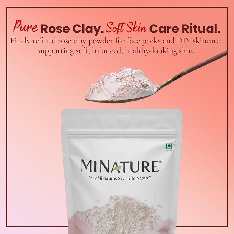 Pure Rose Clay Powder - 100% Natural Premium Pink Kaolin for Facial Masks & Cleansing | 227g (8oz) - All Skin Types