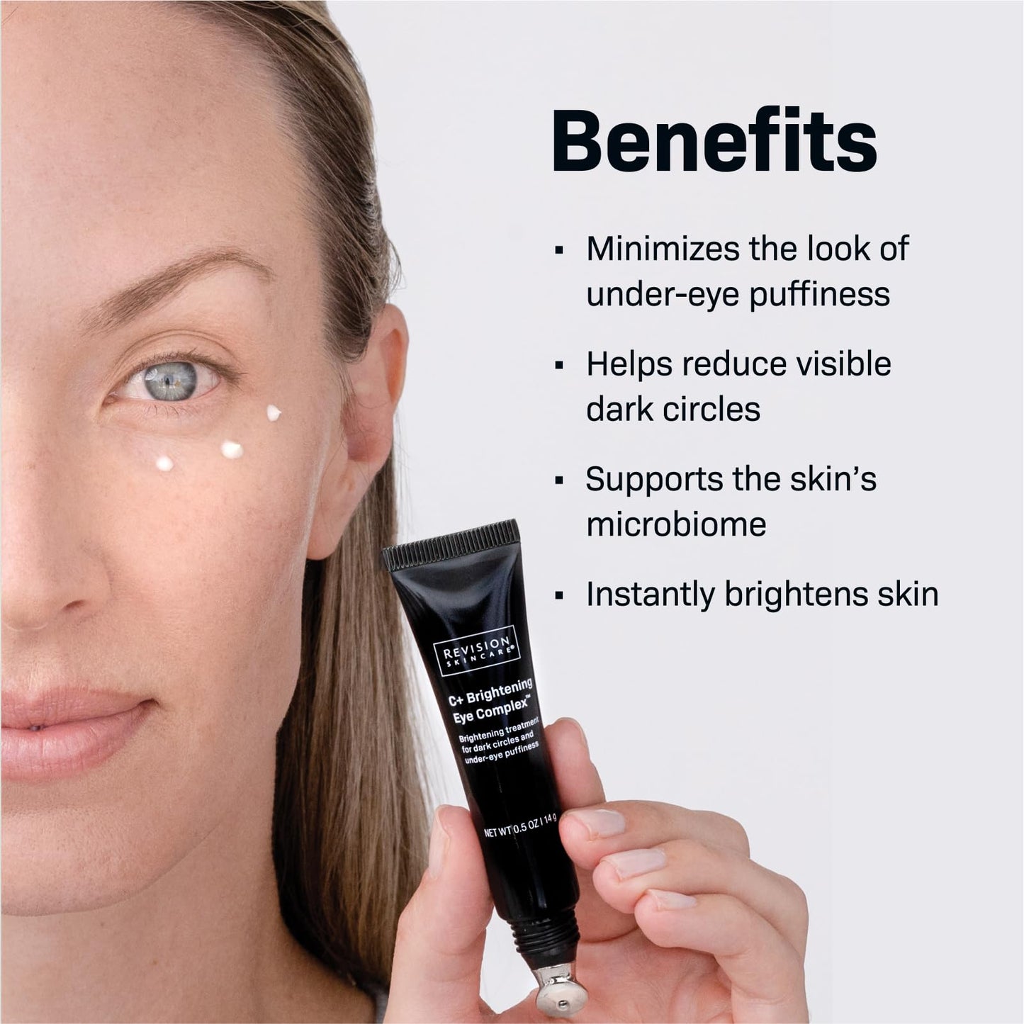 Revision Skincare C+ Brightening Eye Complex™ with Vitamin C and Antioxidants, Eye Cream for Dark Circles and Under Eye Puffiness, 0.25 oz