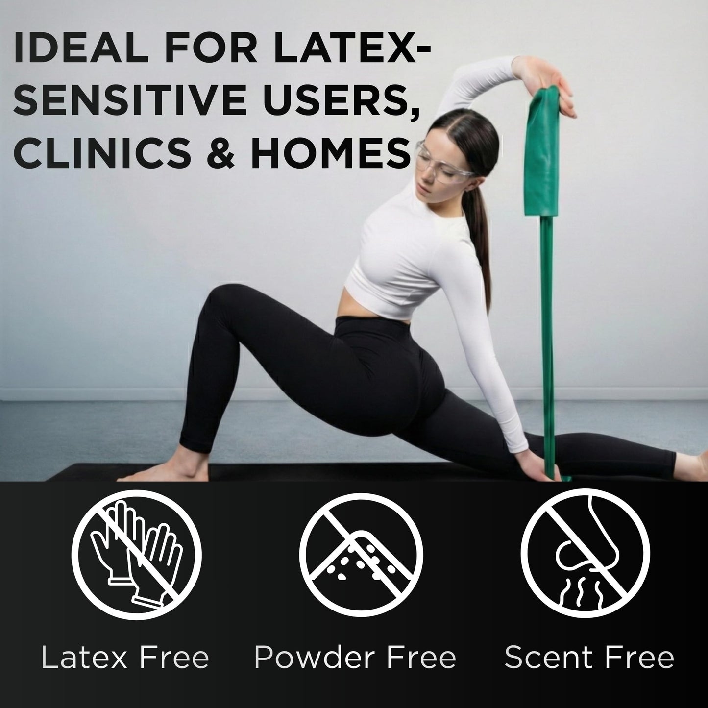 THERABAND Resistance Band 50 Yard Roll, Heavy Green Non-Latex Professional Elastic Bands For Upper & Lower Body Exercise, Physical Therapy, Pilates, & Rehab, Dispenser Box, Level 4