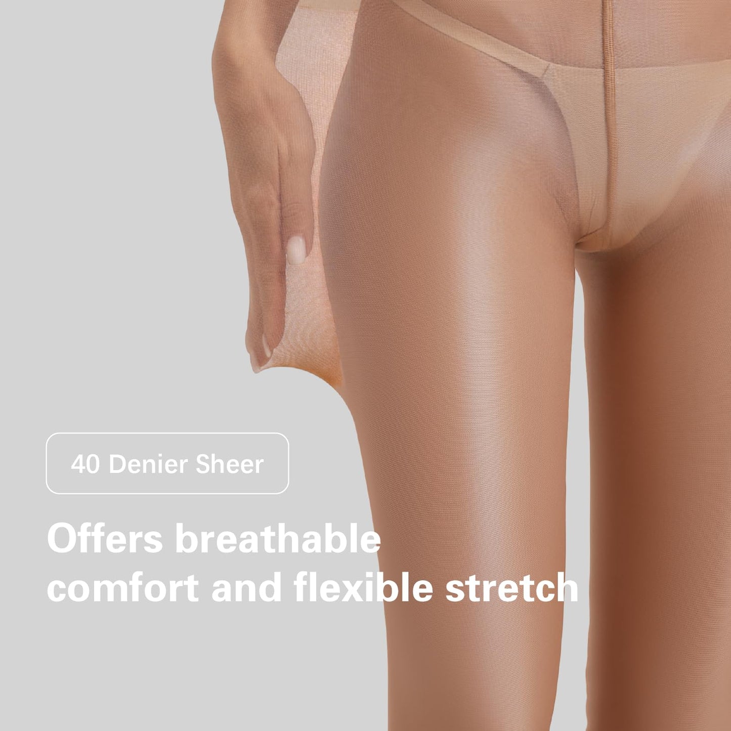 Hoxcaki Shiny Pantyhose for Women 40D Glossy Shimmer Dance Tights
