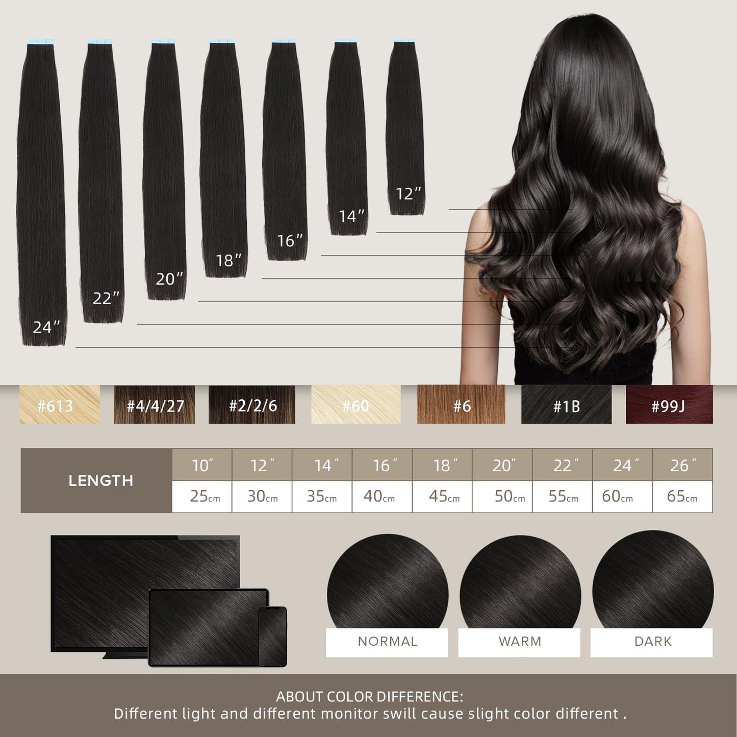 Mifes Tape in Hair Extensions Human Hair Natural Black #1B 20pcs/40g 16 Inch Double Sided Tape in Extensions Tape in Extensions Real Human Hair Remy Straight Hair Extensions