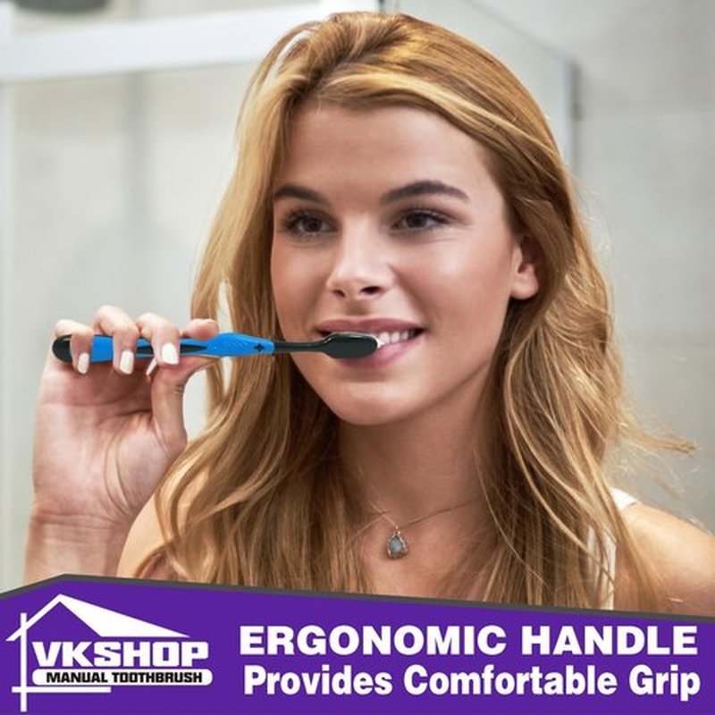 VKshop 100 Bulk Charcoal Toothbrushes, Individually Wrapped Travel Toothbrush Set for Adults Kids, Disposable Manual Toothbrushes Set (4 Colors)