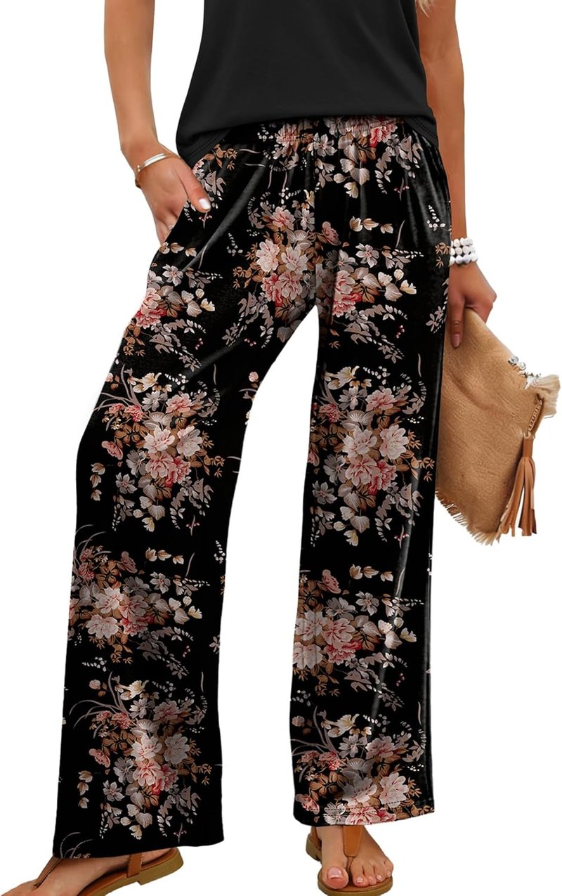 Wide Leg Pants for Women - Flowy Palazzo Trousers with Pockets | Summer Spring Fashion
