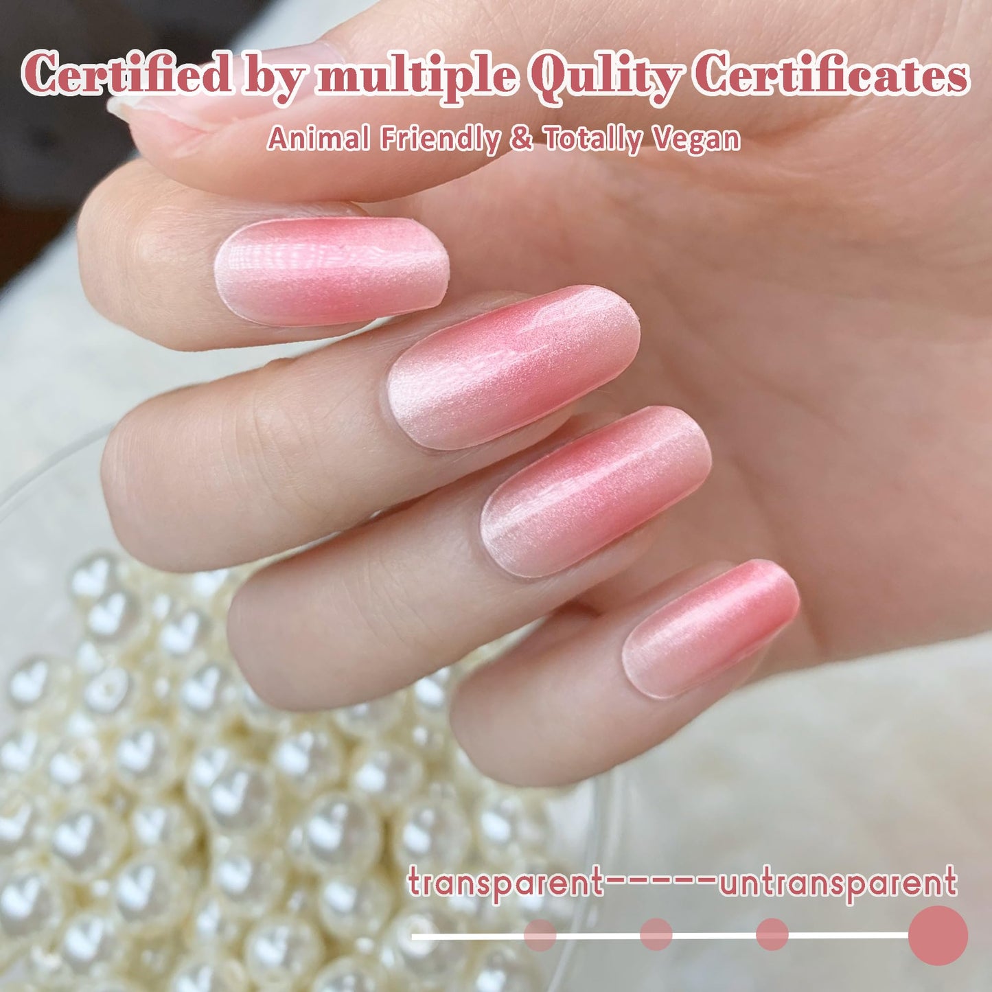 GelMala Gel Nail Strips Glossy Ombre Peach Pink Gel Nail Stickers Salon-Quality, Long Lasting, Easy to Apply & Remove-Gel Nail Strips for Nails Manicure Nail Wraps，Easy for begginners (Peach Blush)