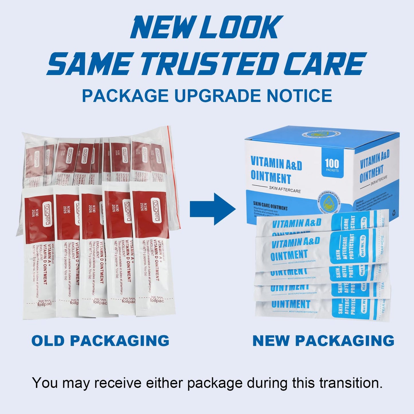 Narkysus Tattoo Scar Gel 100 Pcs Vitamin A&D Ointment Package Updating