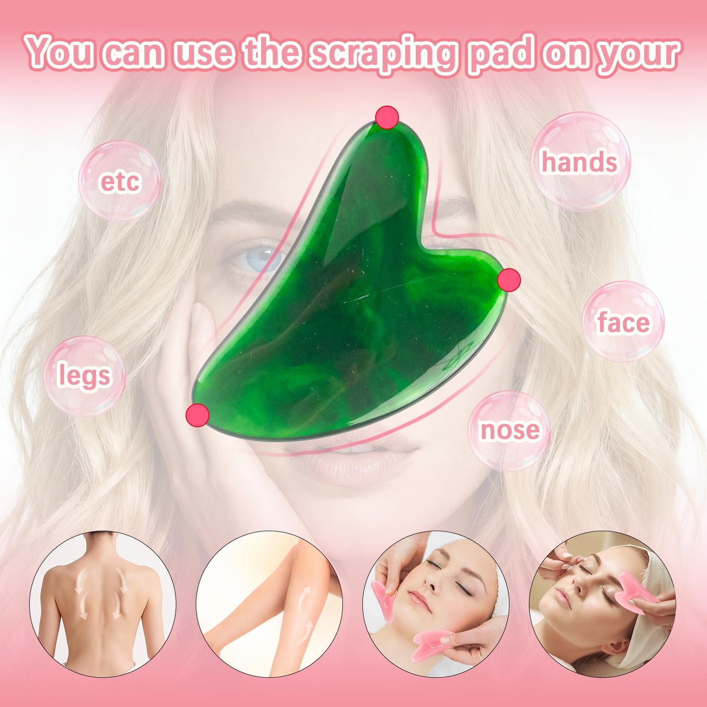 KoMvzyl 30 Pcs Gua Sha Facial Tool Resin Gua Sha Massage Tool Heart Shaped Guasha Stone Guasha Board for Face Body Skin Massage Spa Acupuncture Prevent Wrinkles