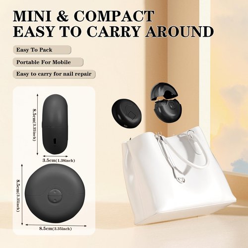 Muoyid Electric Nail Clipper - 2 in 1 Electric Polishing Automatic Nail Clippers, Rechargeable | Dual-Speed Adjustment | Nail Chip Storage, Automatic Nail Clippers for Adults Seniors Babies and Kids