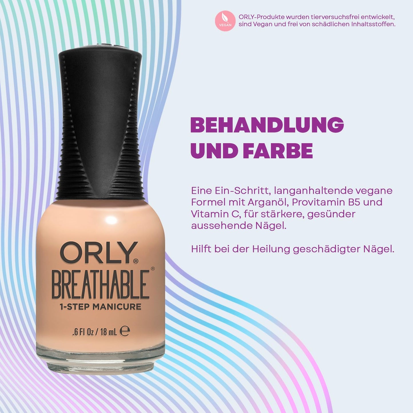 Orly Breathable Nail Color, Nourishing Nude, 0.6 Fluid Ounce