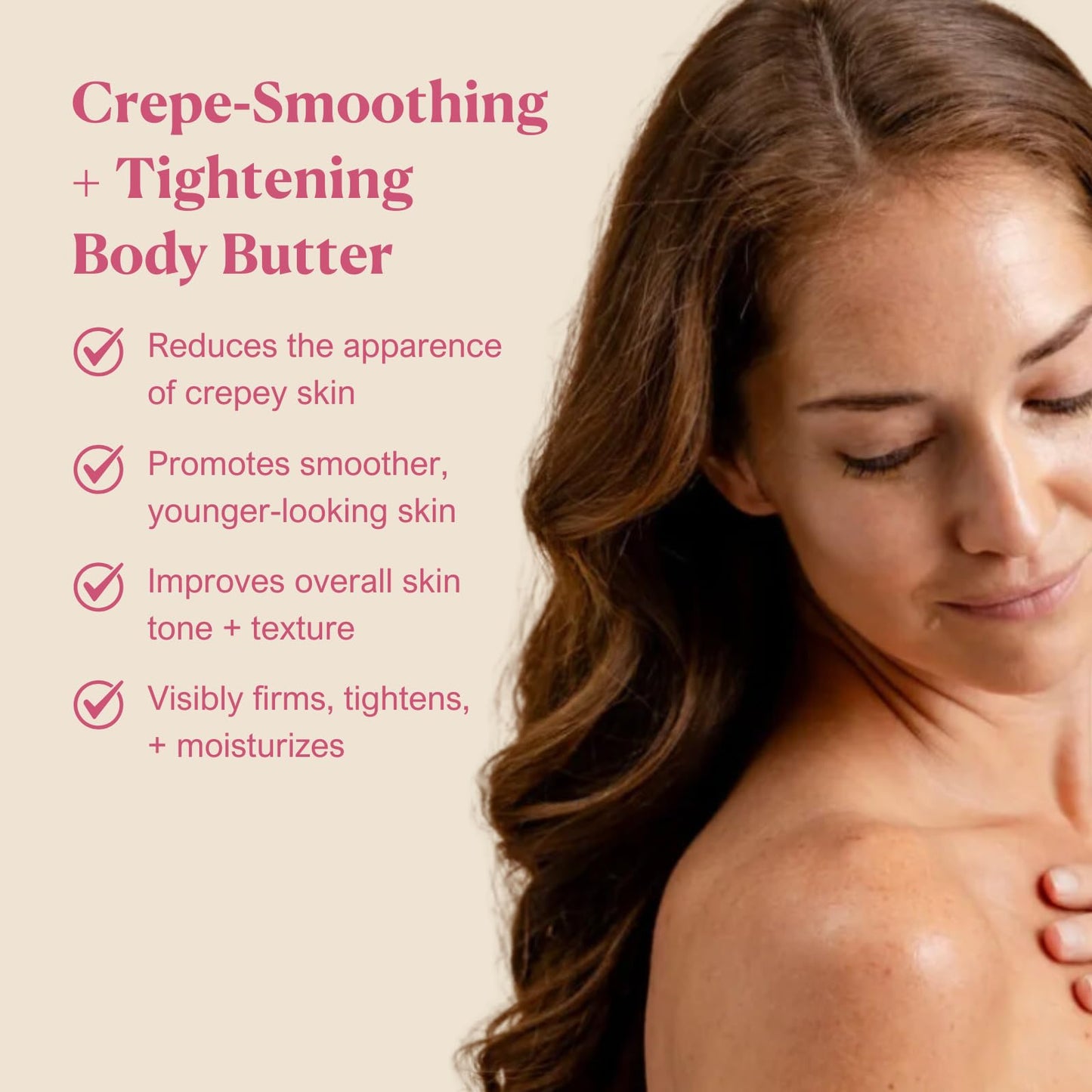 Nakery Skin Toning Body Butter for Women - Firming Body Lotion for Women - Peptide Infused Body Lotion for Crepey & Sagging Skin - Firming Lotion for Neck, Arms & Legs - Summer Petals