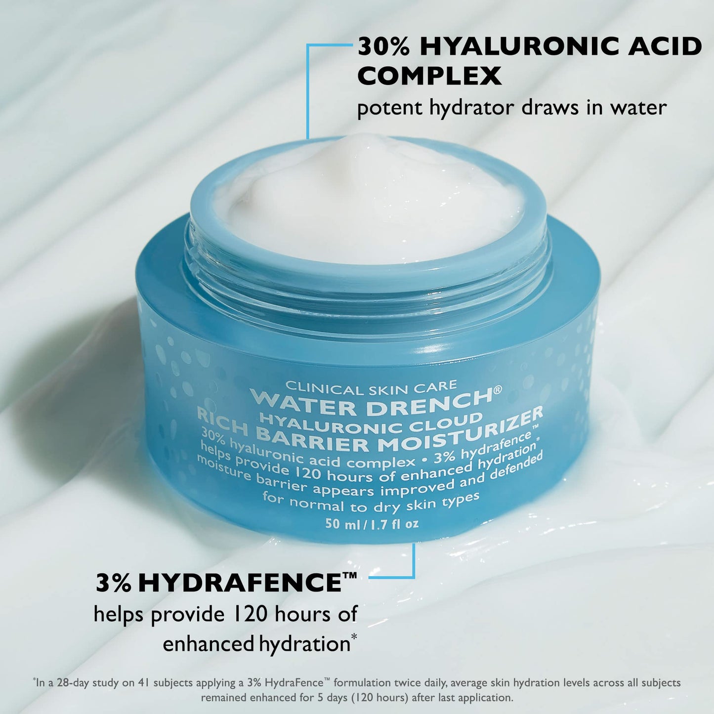 Peter Thomas Roth | Water Drench® Hyaluronic Cloud Rich Barrier Moisturizer Refill Pod | Hyaluronic Acid Barrier Cream For Dry Skin, Fragrance-Free