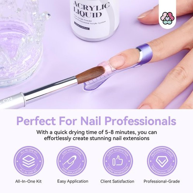 SAVILAND Acrylic Nail Kit with Nail Drill - Professional Use Only Acrylic Powder and Liquid Set Nail Tools Kit Acrylic Set with Acrylic Nail Brushes for Acrylic Nails Application Home DIY