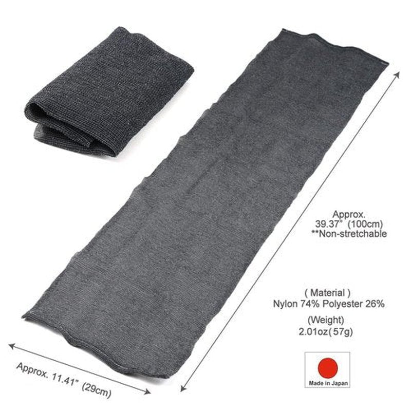 Extra Rough, Exfoliating Washcloth [Made in Japan] Exfoliating Towel Special Texture Makes Fluffy Foam Lather, Back Scrubber, Dead Skin Cell Remover [Loofah for Women and Men] (Black)