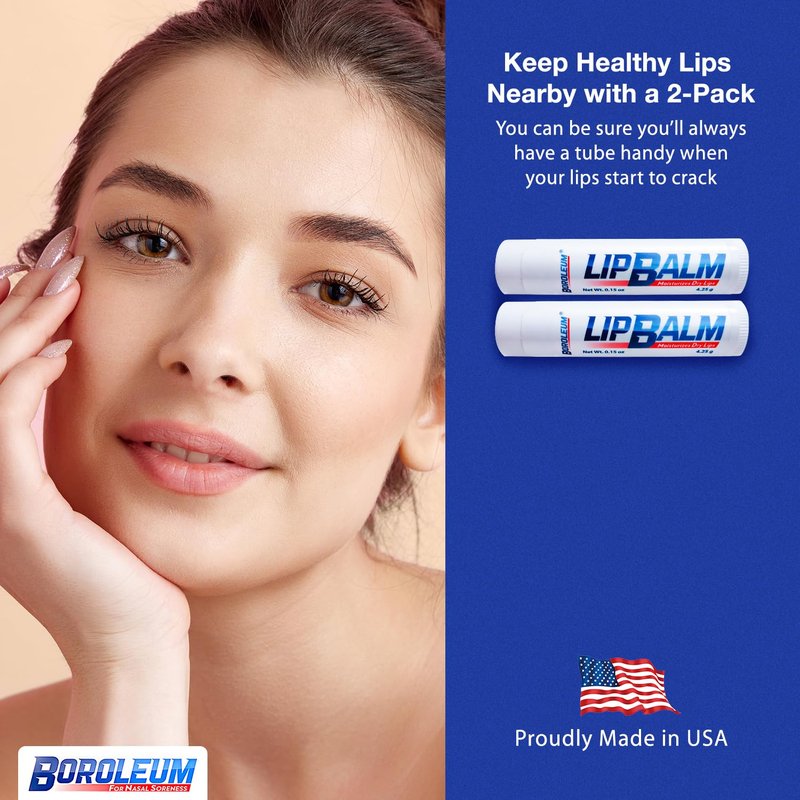 Natural Lip Balm | Best Chapped Lip Moisturizer for Dry, Cracked Lips | All-Natural Ingredients | 2-Pack, 4.25g Tubes