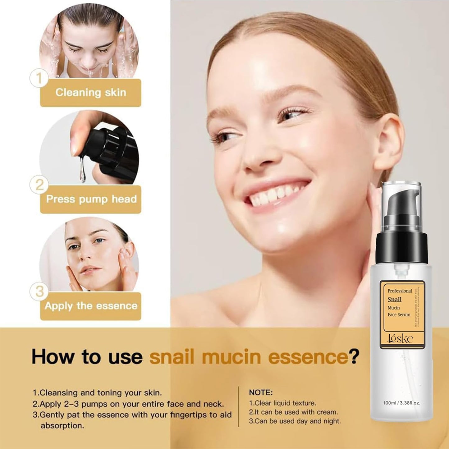 Snail Mucin Serum, Snail Secretion Filtrate, Snail Mucin, Power Repairing Essence