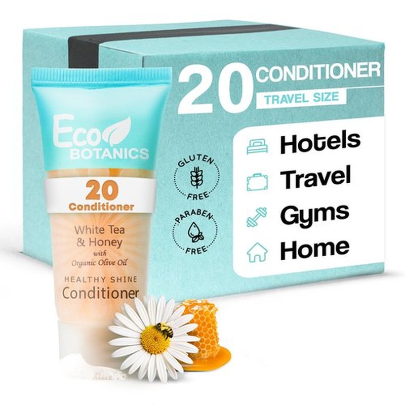 Eco Botanics Travel-Size Hotel Conditioner, 0.85 oz. (Case of 20)