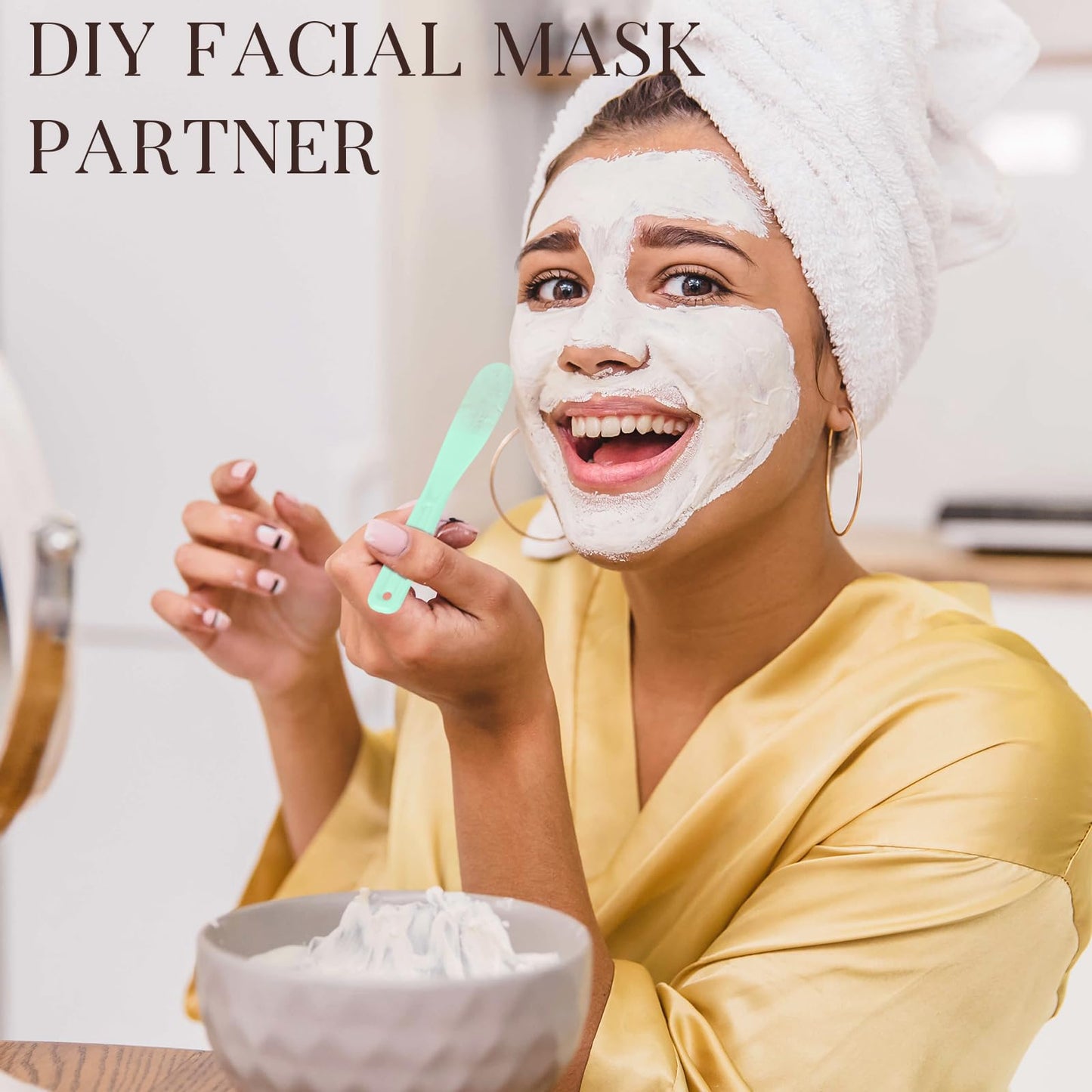Qianyu 6Pcs Large Makeup Scoops Spatulas Plastic Cosmetic Spatula Face Mask Spoon Stick Applicator Beauty Spa Facial Skin Care Tools for DIY Cream Lotions Moisturizers Mixing and Sampling