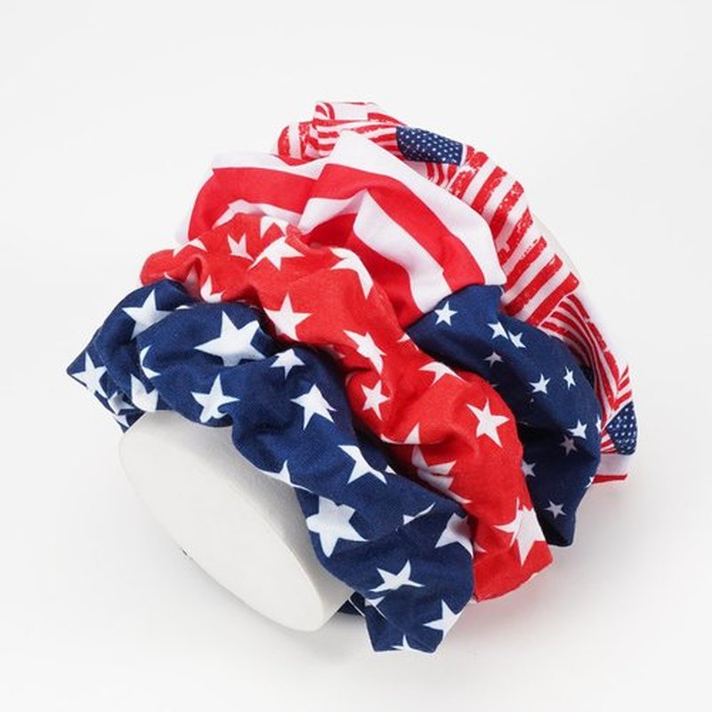 Jocbean American Flag Hair Scrunchies Independence Day USA Hair Ties Hair Accessories