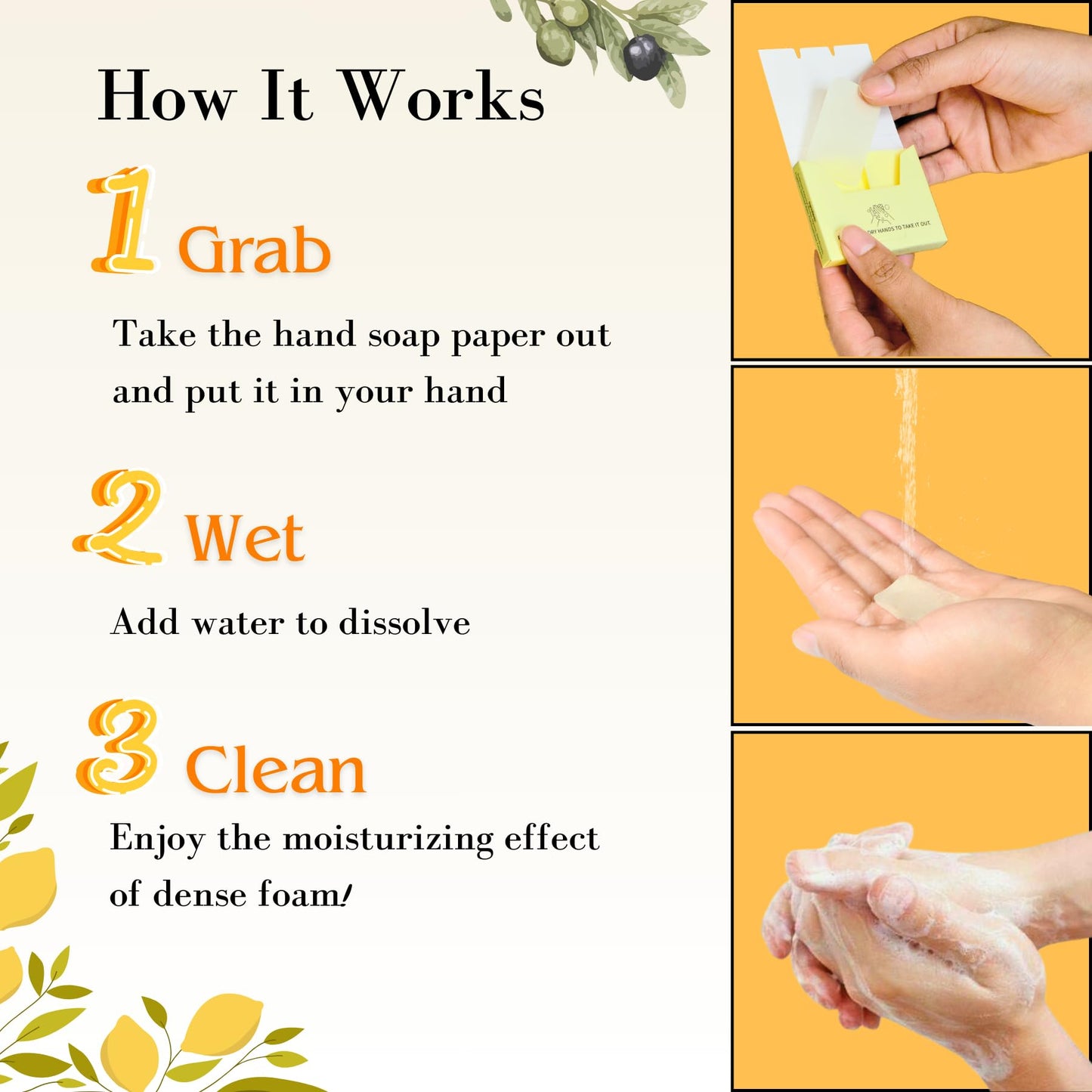 flowcheer Paper Soap Sheets For Hand Washing - (120 Pcs) Coconut Scent Portable Travel Soap Sheets, Eco-Friendly, Dissolvable soap sheets for travel, Hiking, Outdoor, School