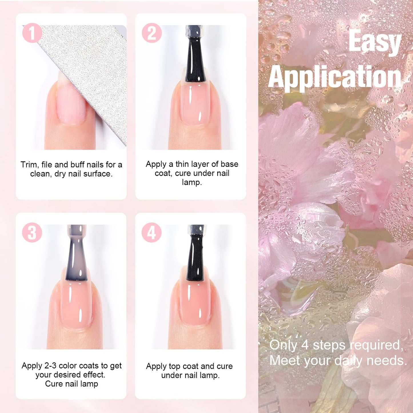 SHOYUM Jelly Pastel Gel Nail Polish Set 10Pcs Candy Colors Collection,Translucent Spring Summer nail gel polish Manicure at Home DIY Easter Mother's Day Gifts