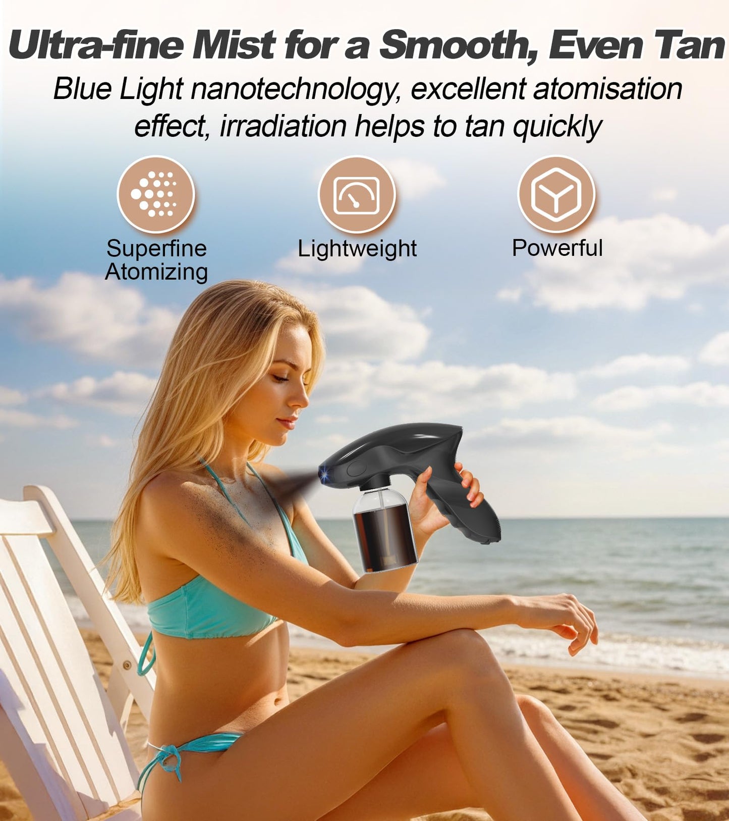 Spray Tan Machine, Gun, Even Spraying, Portable and Long Battery Time