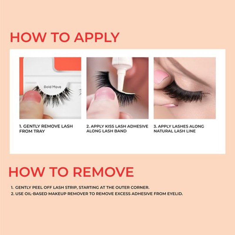 KISS My Lash But Bolder, False Eyelashes, 'Slim Thicc', 16 mm, Includes 1 Pair, Contact Lens Friendly, Easy to Apply, Reusable Strip Lashes, Glue On Lashes