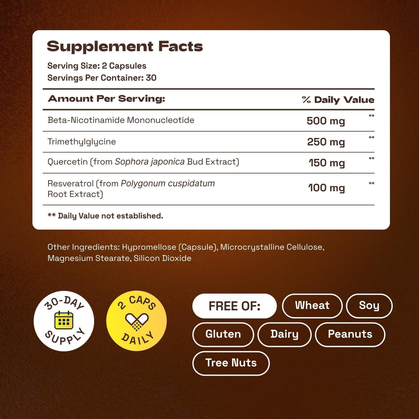 NMN Supplement 1000mg, 4-in-1 Liposomal NMN 1000mg Pure Organic for NAD+ Supplement with Quercetin, TMG, NMNH Alternative, Supports Cellular Energy & NAD+ Levels, Third-Party Tested, 60 Capsules
