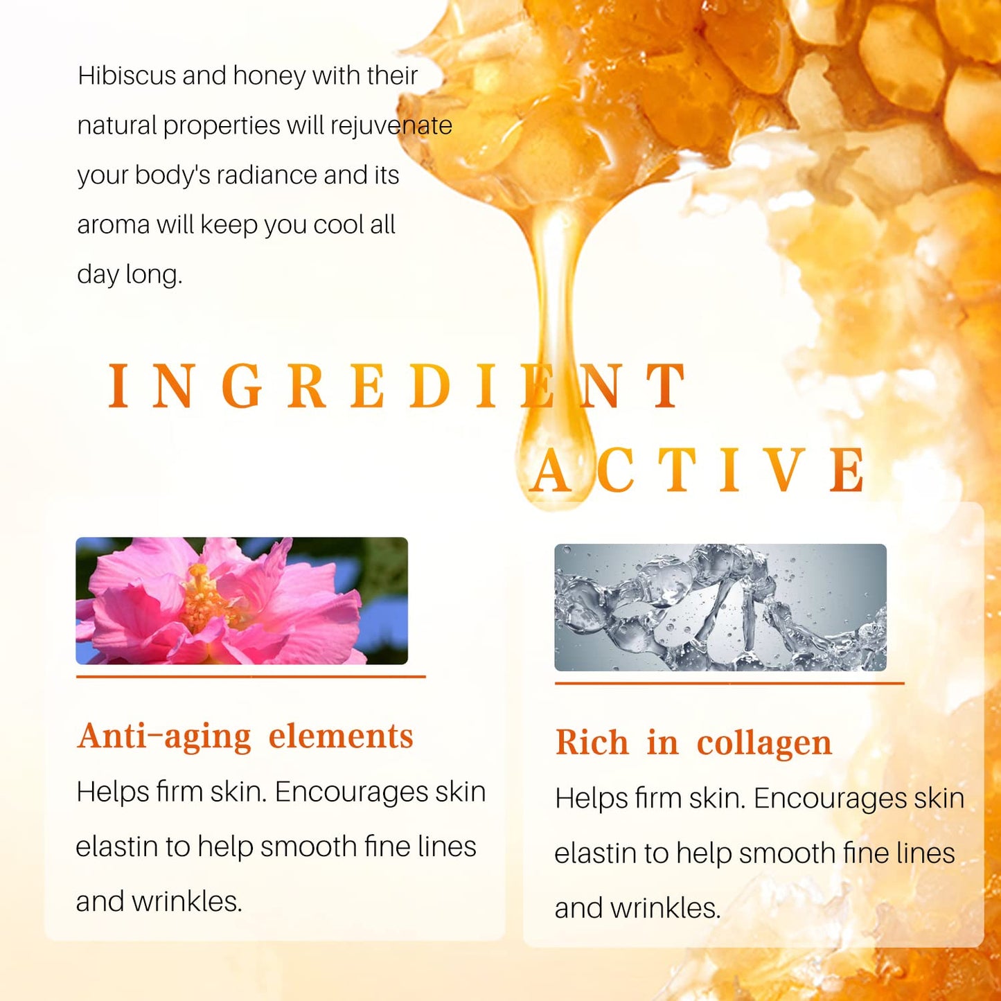 Lanthome Hibiscus and Honey Firming Cream(60ML), Neck Firming Skin Tightening Cream With Collagen & Hyaluronic Acid, Reduces the Look of Neck Lines,Tightens,& Smooths