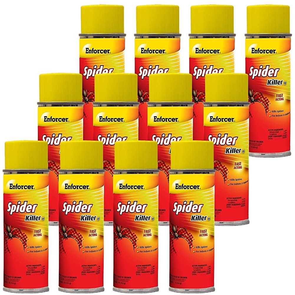 Enforcer Quick Kill Spider Killer Mini Can 7 oz(Case of 12) A07898 Fast Acting Formula