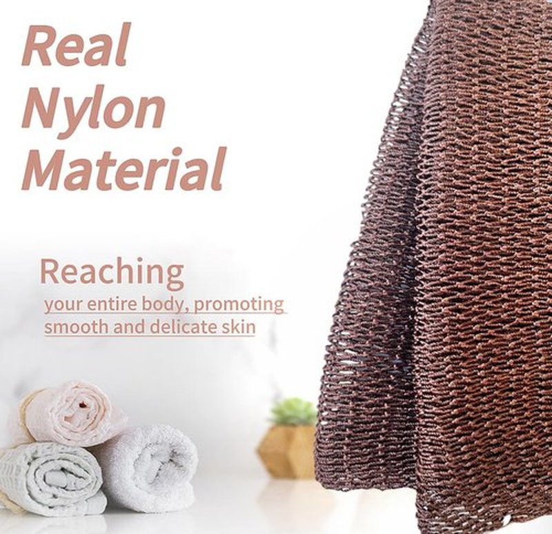 SPMKTBOZAI African Net Sponge Authentic, African Exfoliating Sponge Real African Net Black Owned, African Bath Sponge Back Scrubber, Body Exfoliator Shower Bath Accessories (Brown)