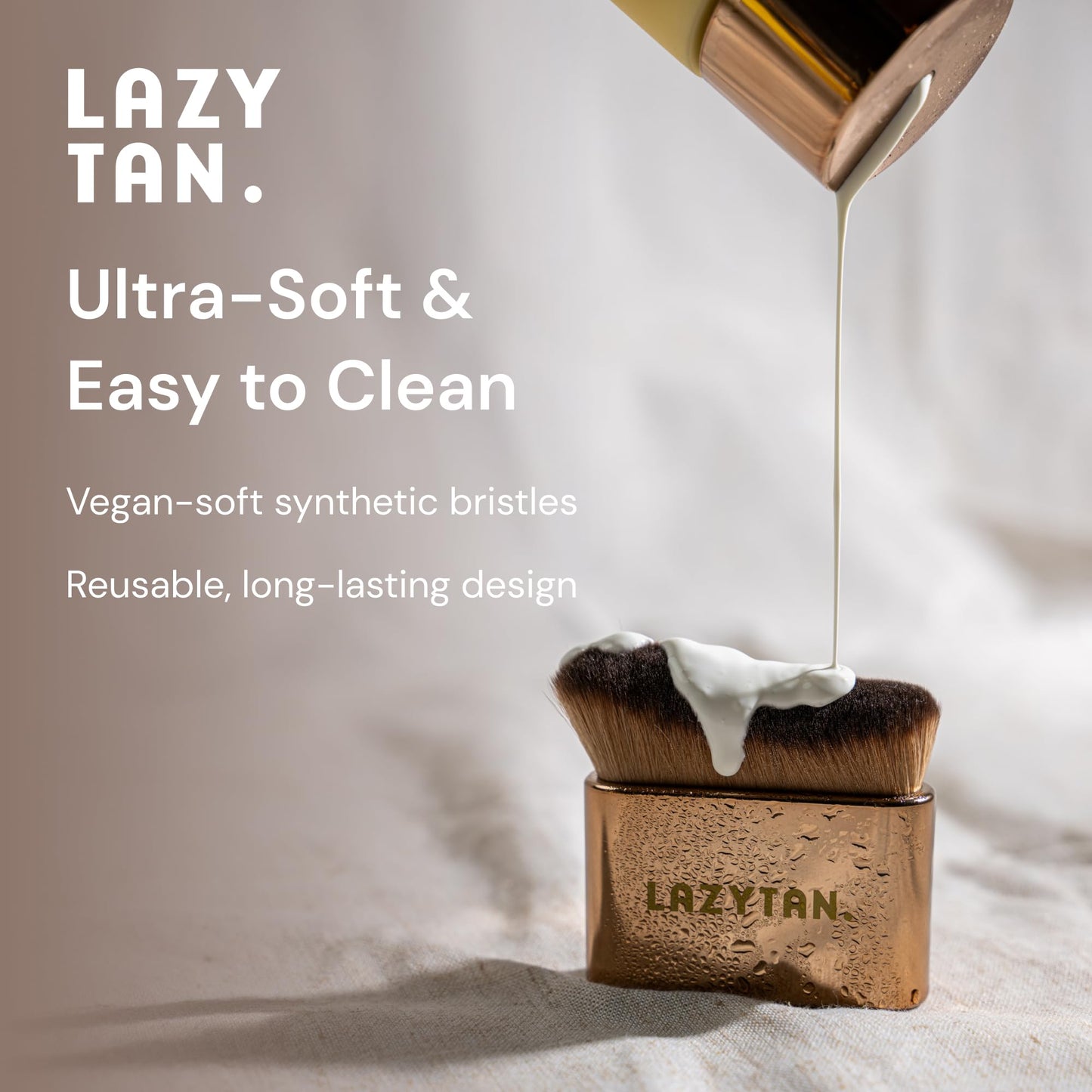 Lazy Tan - Self Tanner Blending Brush, Kabuki Brush for Self Tanner, Streak Free Applicator for Face, Body, Legs, Neck and Contours
