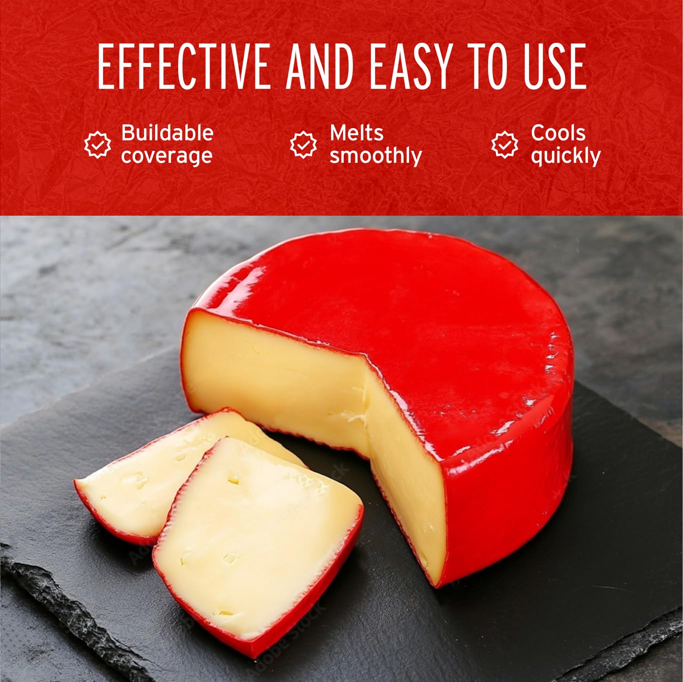 Blended Waxes, Inc. Cheese Wax Block - Black - 1 Block (1, Red)