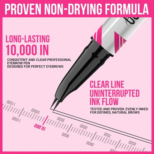 iMethod Curved Eyebrow Pen - Eyebrow Pencil, Brow Pencil 2-in-1 Dual-Ended Microblading Eyebrow Pen with Curved Tip and Precise Brush-Tip, Brow Pen for Natural Hair-Like Brows, Last All-Day, Blonde