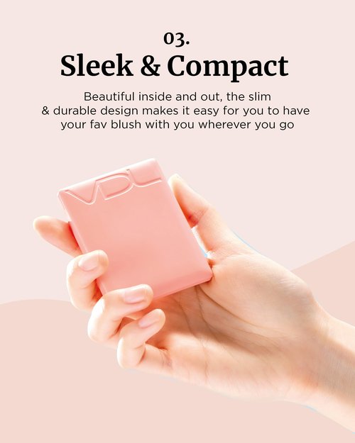 VDL Cheekstain Pastel Blush for Cheeks (Hey, Gorgeous, 0.2oz) - Lightweight, Velvet Powder Formula - Seamless, Long-Lasting, Natural-Looking Glow | Korean Makeup