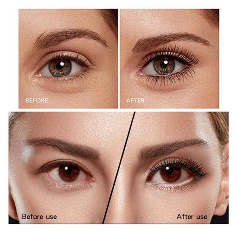 Mascara Volume and Length, 2 Pack Waterproof Mascara Black, 4D Silk Fiber Mascara Black, Long-Lasting Lengthening Voluminous Mascara, Feathery Soft Full Amazing Lashes Mascara