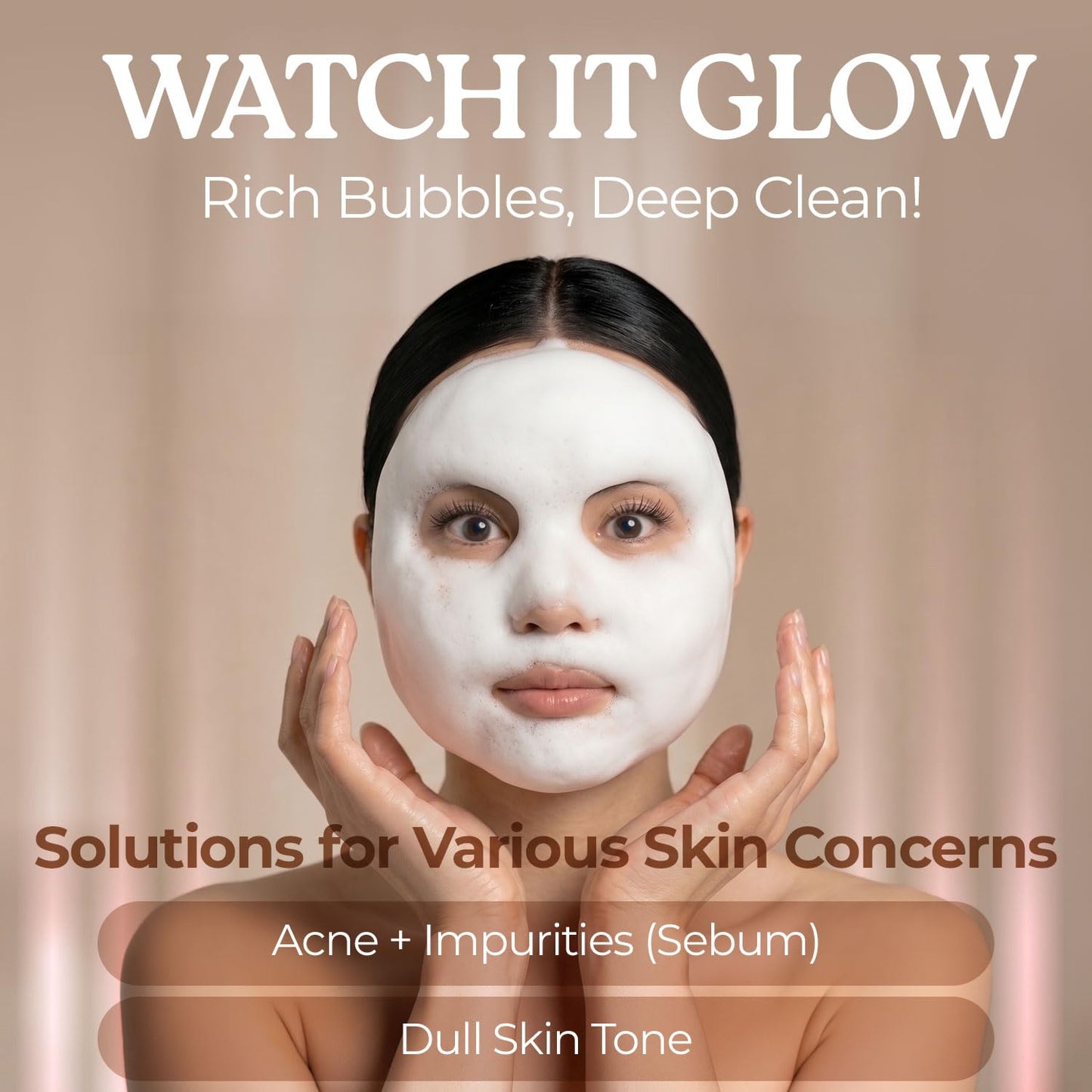 KSBC Pioom Bichon Oxygen Bubble Cleansing Mask – Foaming Sheet Korean Skincare Facial Mask for Deep Pore Cleansing, Gentle Face, Sensitive Skin Safe, K-Beauty, Pack of 10