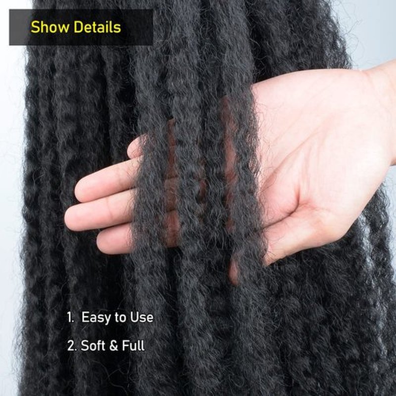 KGBFASS 36inch Black Marley Hair Super Long Kinky Curly Marley Twist Braiding Hair Synthetic Afro Marley Braids for Box Faux Locs Cuabn Twists Hair Extensions 3Pcs(1B#)
