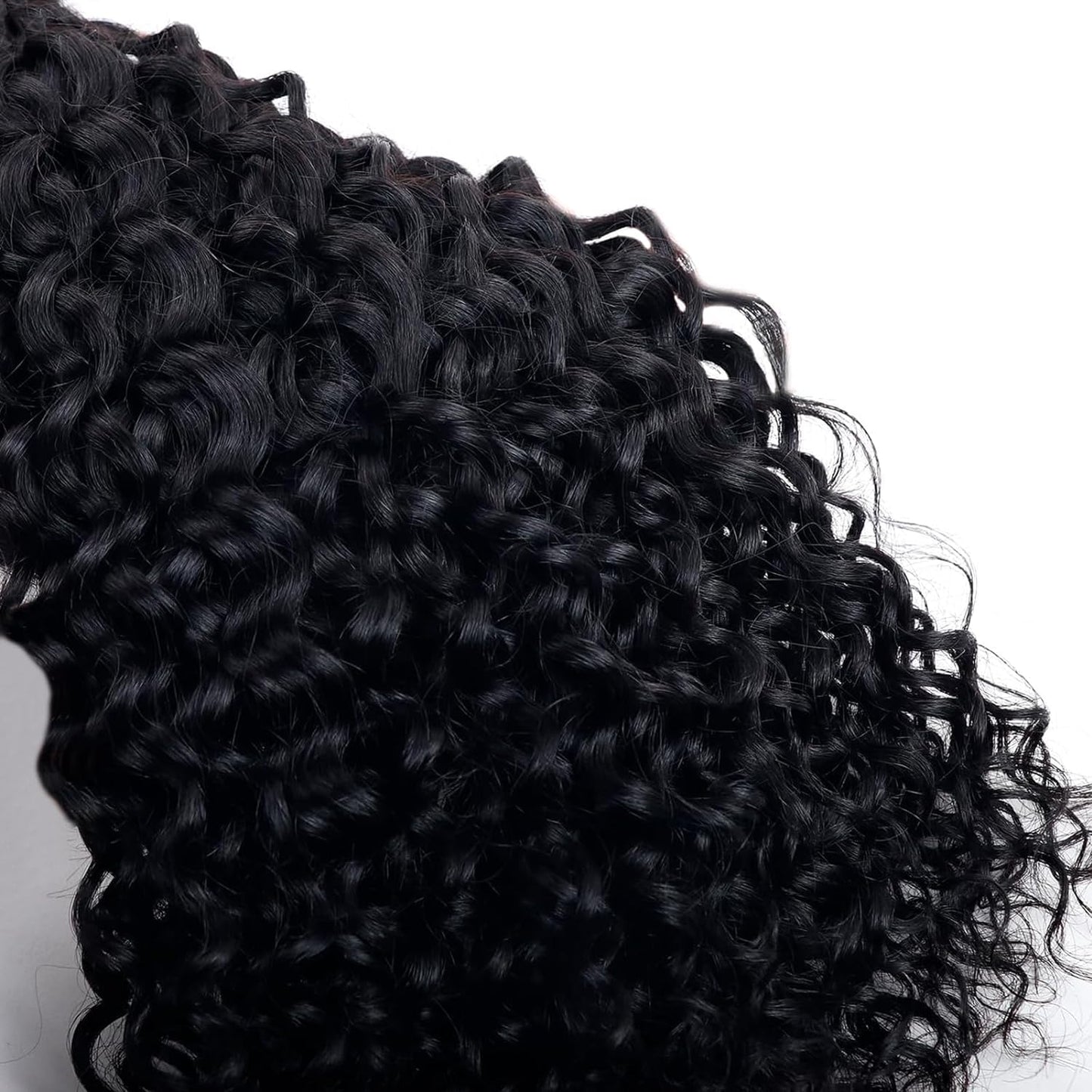 Deep Wave Bulk Human Hair For Braiding No Weft (1 Pack-1 Bundles-50g) Unprocessed Brazilian Virgin Human Hair Bulk for Micro Braids Deep Bulk Human Hair Braids (1B-Deep Wave Bulk, 50g-24 Inch)