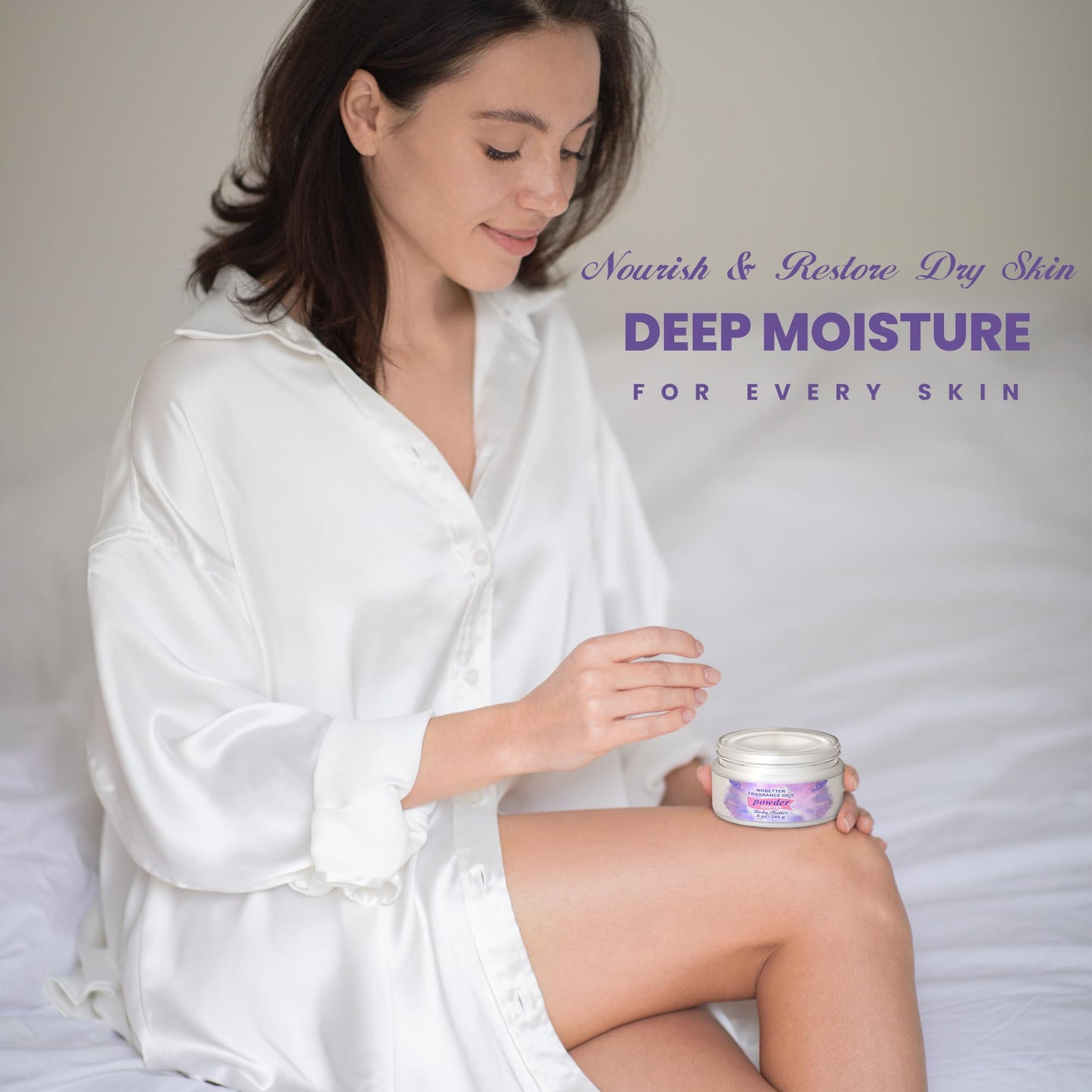 MOBETTER FRAGRANCE OILS Powder Intense 8 Oz Body Butter for Unisex