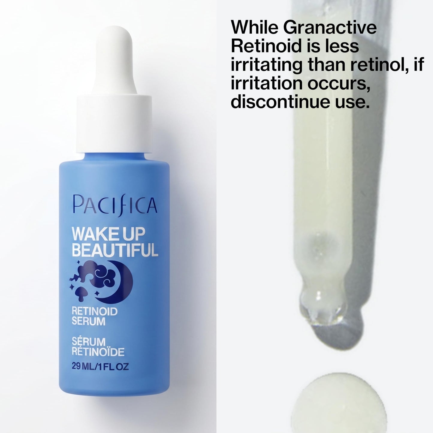 Pacifica Retinol Serum for Face - Wake Up Beautiful Retinoid Night Face Serum - Anti-Aging Skin Care & Skin Brightening - Retinol, Collagen & Antioxidants Vegan & Cruelty-Free Dermatologist Tested