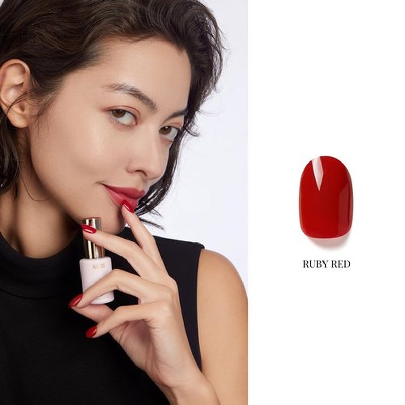 NAILOG Gel Nail Polish Set - 4 Colors Top Coat Color Gel Base 3-In-1 Soak Off UV Gel Polish Kit for Home DIY & Birthday Gifts for Women | Black, Red, Creamy White, Champagne Glitter