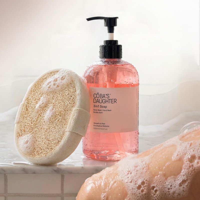 Coba's Daughter 3-in-1 Soap - Aromatherapy Bubble Bath, Body Wash & Hand Wash | Hydrating Grapefruit & Eucalyptus (16.9 Oz)