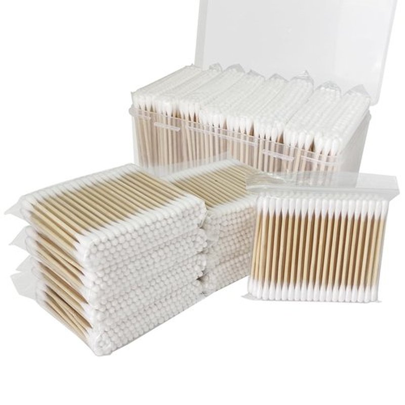 800 Count Organic Cotton Swabs for Ears, Bamboo Cotton Swabs with Strong Pure Cotton Stick, Ear Swabs for Daily Cleaning, Eco-Friendly Alternatives for Household Users, Arts & Crafts