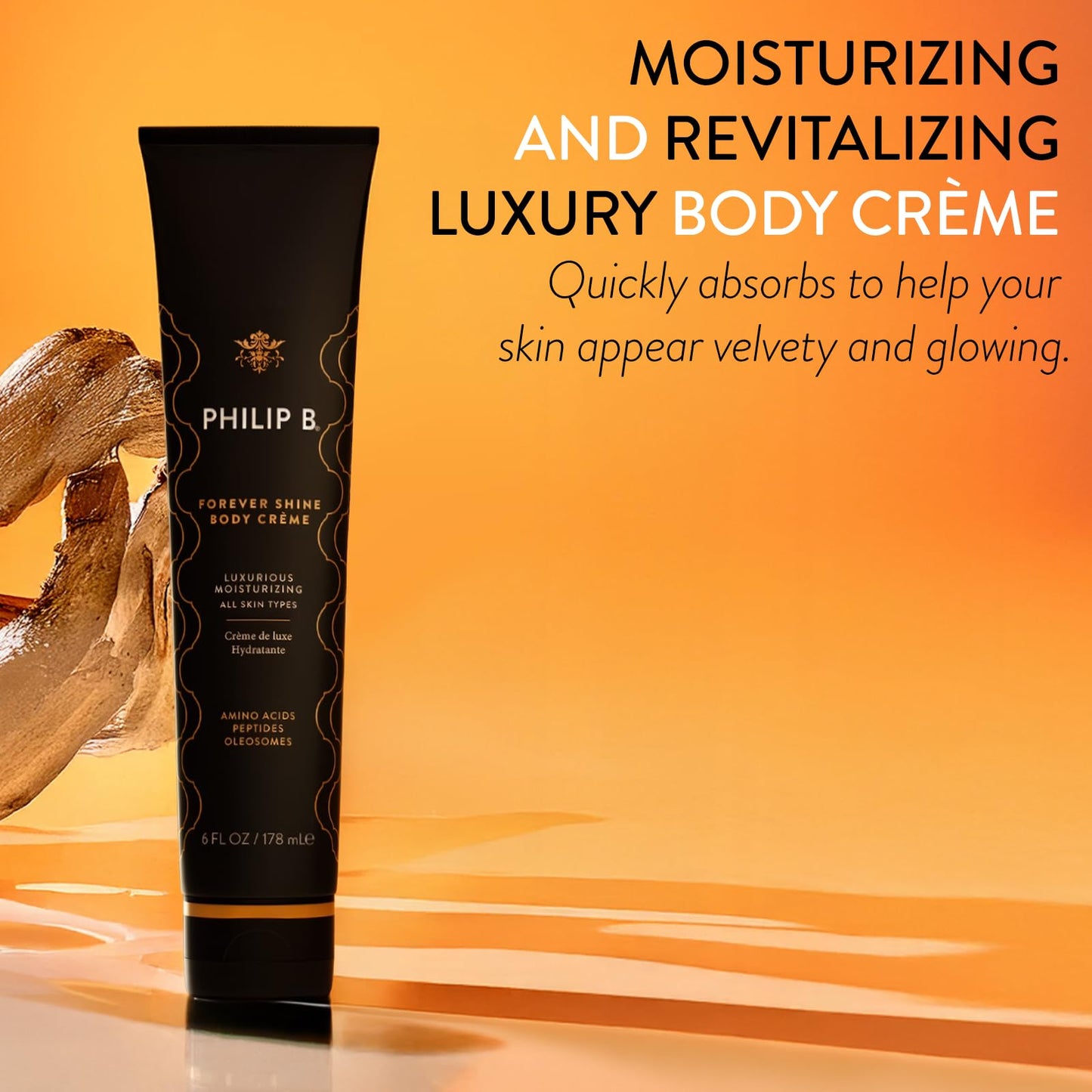 PHILIP B. Forever Shine Luxury Body Creme - Moisturizing and Revitalizing, 6 fl oz (178 ml)