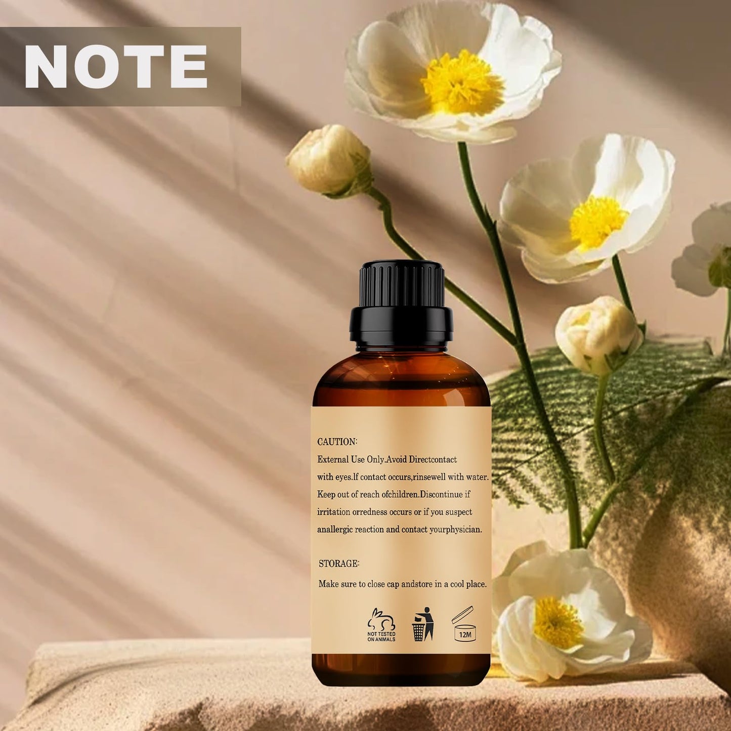 Wuvezrub Rose Essential Oils 10ML, 100% Pure and Natural Essential Oil for Aromatherapy Diffuser - 0.33 Fl Oz/Rose