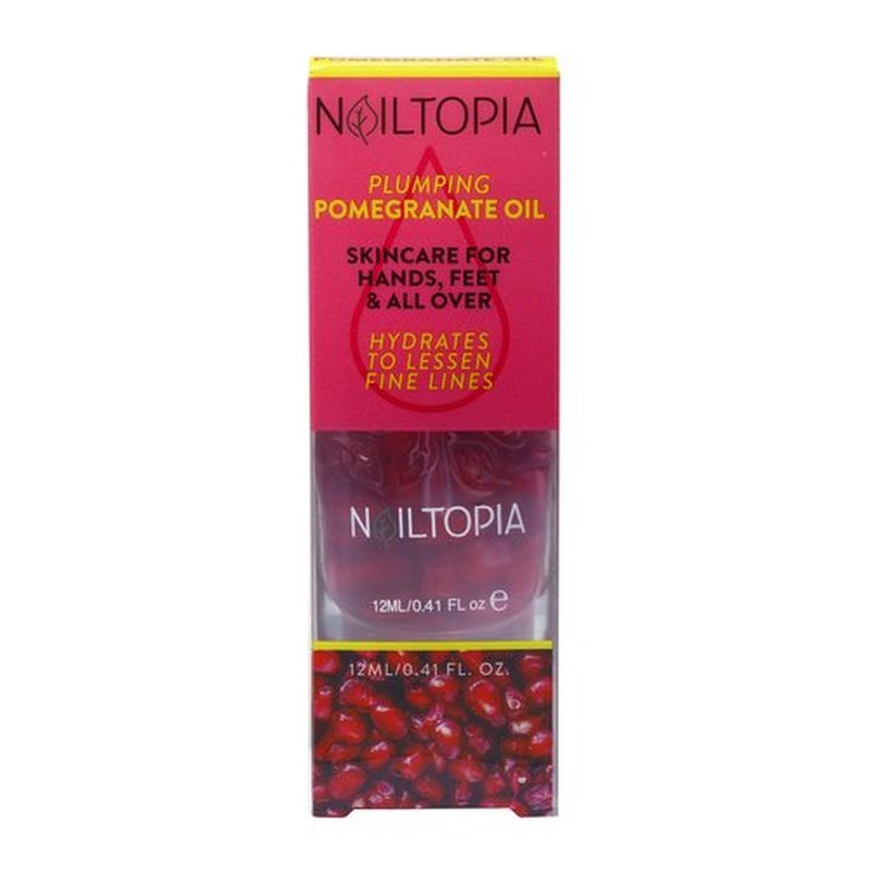 Nailtopia Fresh Moisturizing and Replenishing Pomegranate Oil - Cuticle Oil for Nails - Hydrating Skin and Cuticle Softener - Bio-Sourced - 0.41 oz