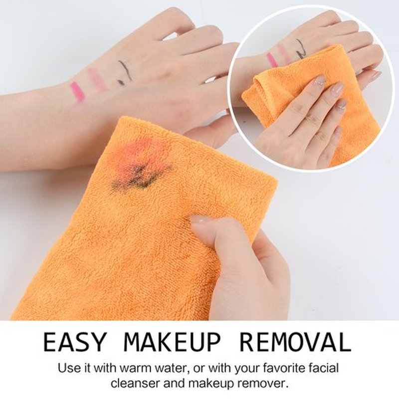 SINLAND Microfiber Facial Cloths Fast Drying Washcloth 12inch x 12inch Absorbent Face Wash Cloth Soft Makeup Remover Cloths